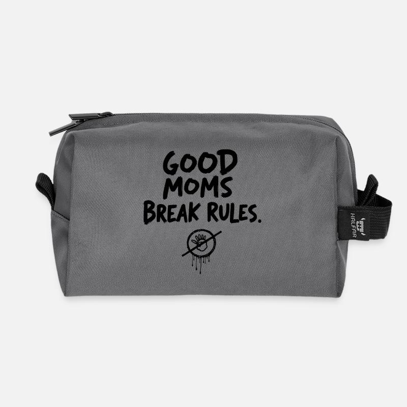 Good Moms break rules - Recycelte Kulturtasche - Anthrazit