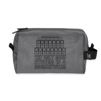 Sound System Reggae Bass Jungle - Recycled Toiletry Zip Bag - anthracite - Front