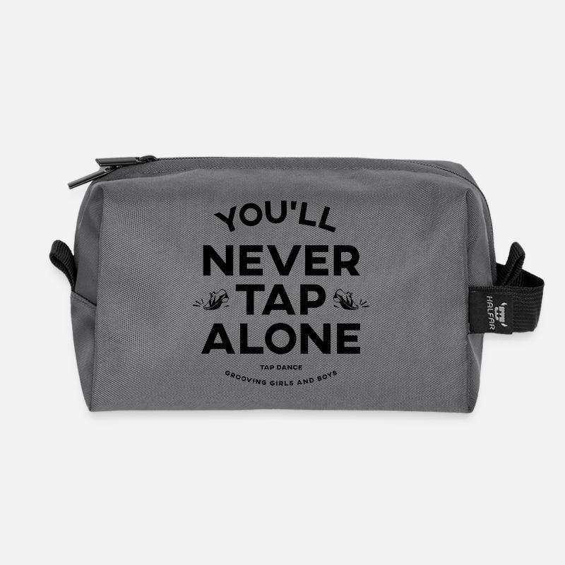 You Will Never Tap Alone – Tap Dance / Stepptanz - Recycelte Kulturtasche - Anthrazit