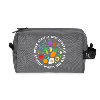 Nutrition Food Food - Recycled Toiletry Zip Bag - anthracite - Front