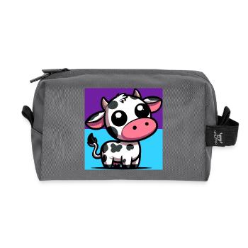 vache - Trousse de toilette en tissu recyclé - anthracite - Devant