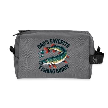 Papa Ange Buddy - Trousse de toilette en tissu recyclé - anthracite - Devant