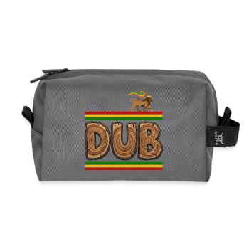 Dub Wood Reggae - Recycled Toiletry Zip Bag - anthracite - Front