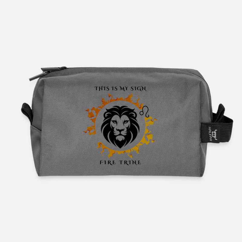 My sign Leo - Recycled Toiletry Zip Bag - anthracite