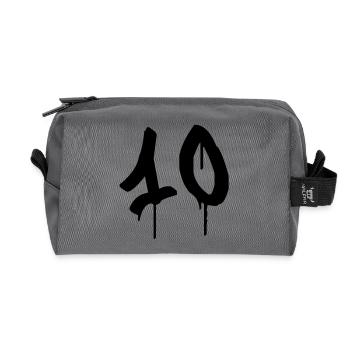 Nummer 10 Urbaner Graffiti-Stil - Recycelte Kulturtasche - Anthrazit - Vorne