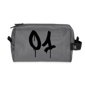 Nummer 01 Urbaner Graffiti-Stil - Recycelte Kulturtasche - Anthrazit - Vorne