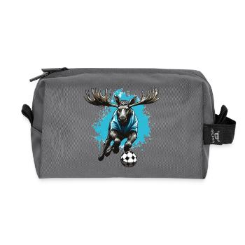 Elch Fussball Team - Recycelte Kulturtasche - Anthrazit - Vorne