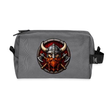 Viking Krieger mit Axt Schild - Recycelte Kulturtasche - Anthrazit - Vorne