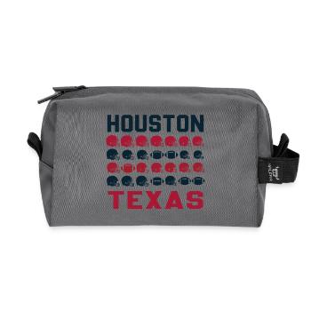 Houston Texas Retro Football - Recycled Toiletry Zip Bag - anthracite - Front