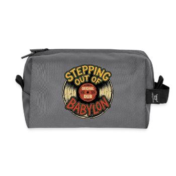 Stepping Roots Dub - Trousse de toilette en tissu recyclé - anthracite - Devant