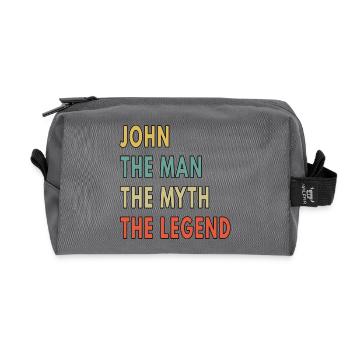 John The Man The Myth The Legend Funny - Recycelte Kulturtasche - Anthrazit - Vorne