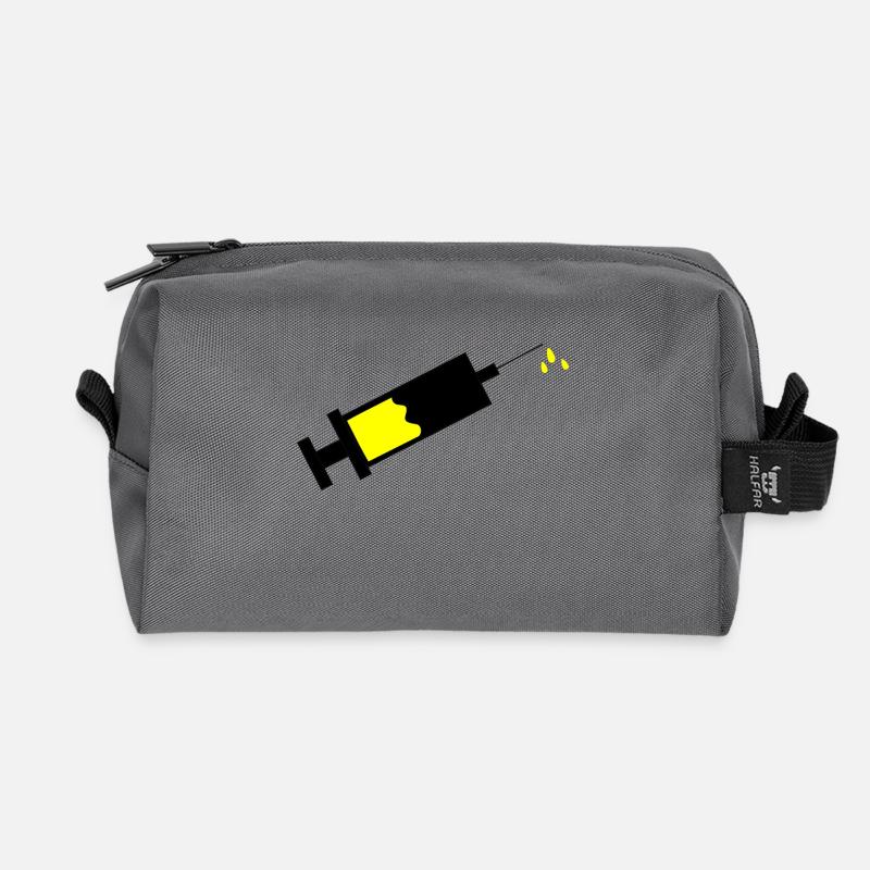 Spritze - Recycelte Kulturtasche - Anthrazit