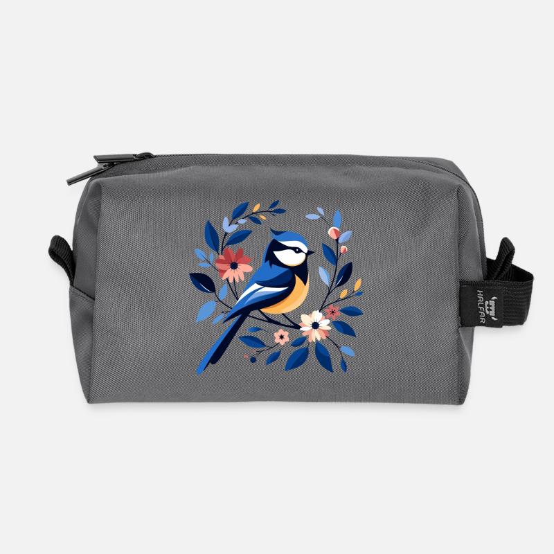 Blaumeise - Recycelte Kulturtasche - Anthrazit