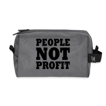 People not profit - Recycelte Kulturtasche - Anthrazit - Vorne