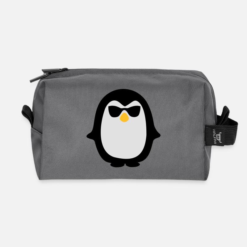 pinguin - Recycled Toiletry Zip Bag - anthracite