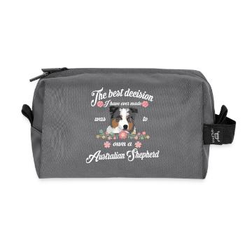 Australian Shepherd - Recycelte Kulturtasche - Anthrazit - Vorne