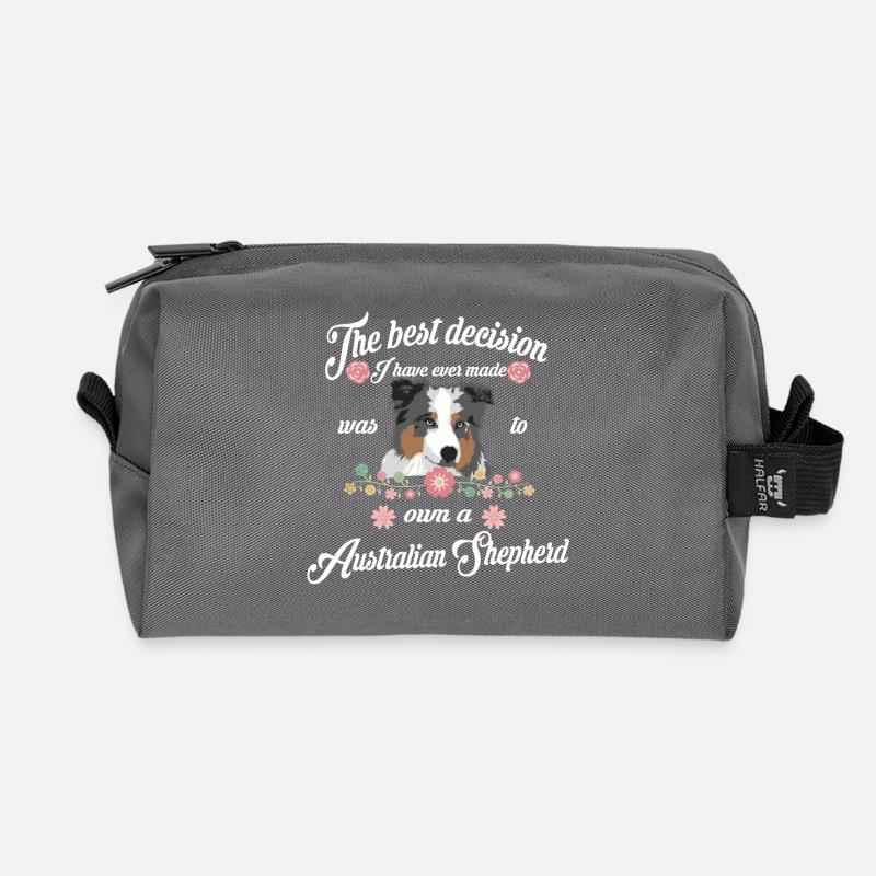 Australian Shepherd - Recycelte Kulturtasche - Anthrazit