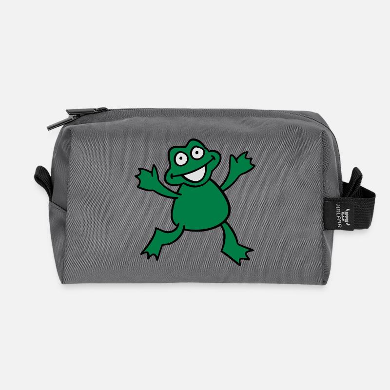 Frosch - Recycelte Kulturtasche - Anthrazit