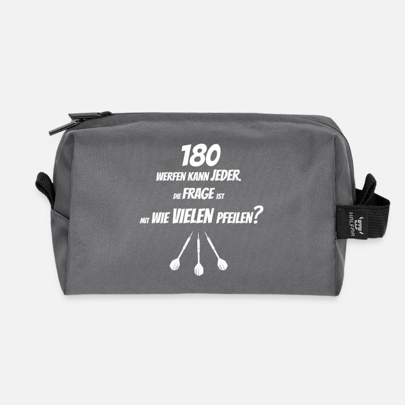 180 KANN JEDER - Recycelte Kulturtasche - Anthrazit