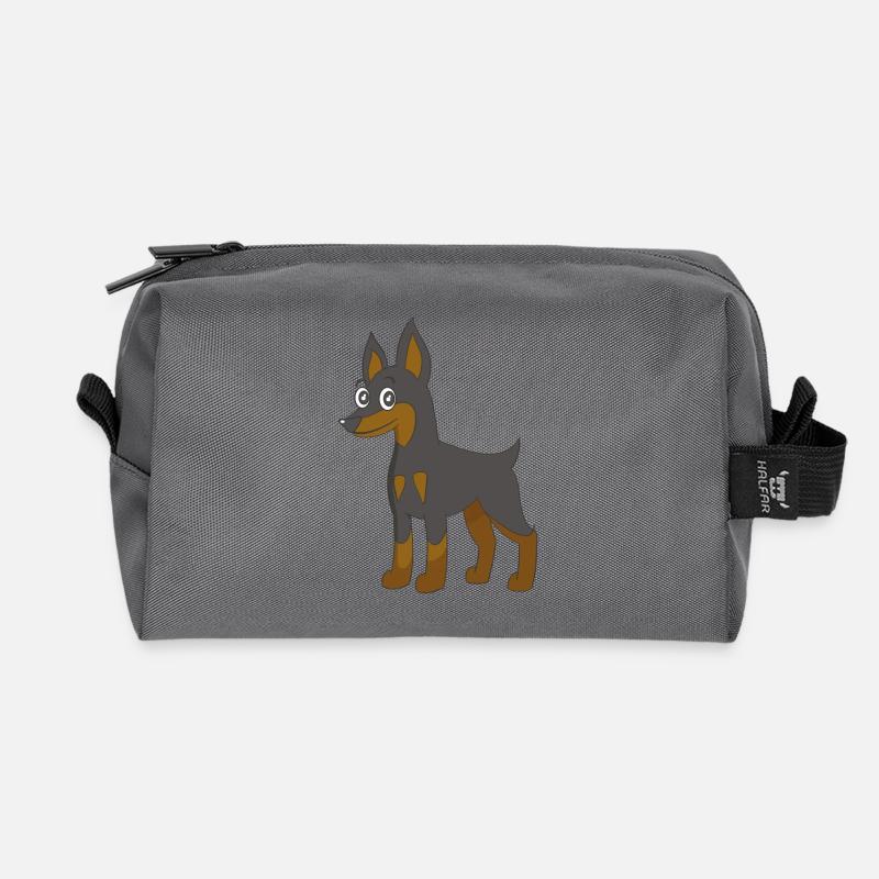Deutscher Pinscher - Recycelte Kulturtasche - Anthrazit