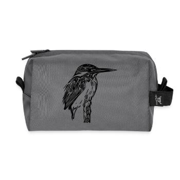 kingfisher - Recycled Toiletry Zip Bag - anthracite - Front