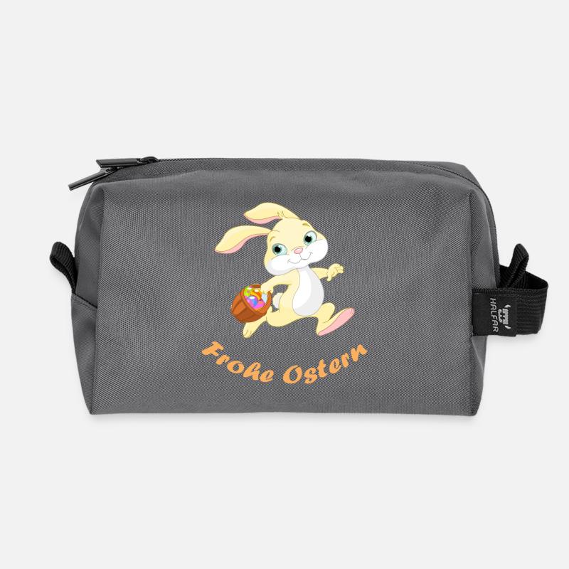 Ostern - Recycelte Kulturtasche - Anthrazit