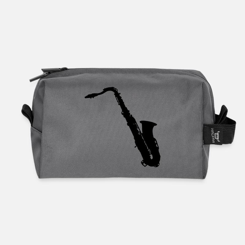 saxophone - Trousse de toilette en tissu recyclé - anthracite
