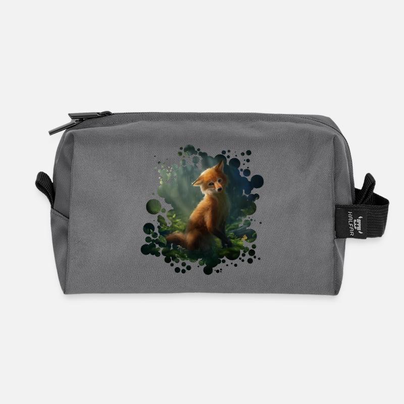 Kleiner Fuchs (Fox) - Recycelte Kulturtasche - Anthrazit