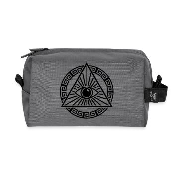 ALL SEEING EYE - Recycled Toiletry Zip Bag - anthracite - Front