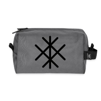 Aimer l’homme pour l’homme dans les runes vikings - Trousse de toilette en tissu recyclé - anthracite - Devant