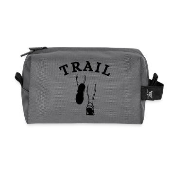 Trail, Trailrunning-Fan, Trailrunning - Recycelte Kulturtasche - Anthrazit - Vorne