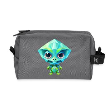 Polygone vert extraterrestre extraterrestre - Trousse de toilette en tissu recyclé - anthracite - Devant