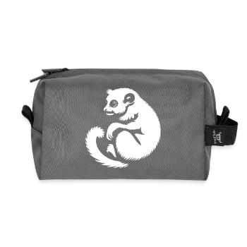 Loris Slowlori Silhouette Säugetier - Recycelte Kulturtasche - Anthrazit - Vorne