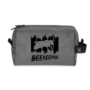 Beekeeping - Recycled Toiletry Zip Bag - anthracite - Front