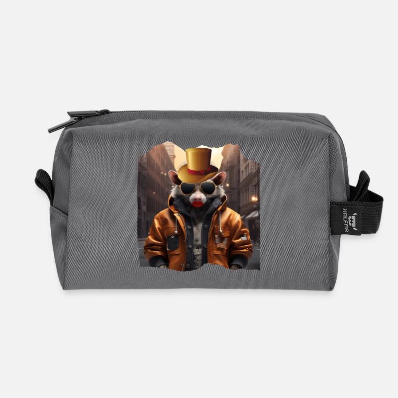 Stadt-Opossum - Recycelte Kulturtasche - Anthrazit