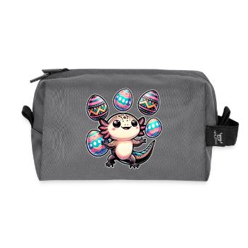 Axolotl Jongleur Ostereier - Recycelte Kulturtasche - Anthrazit - Vorne