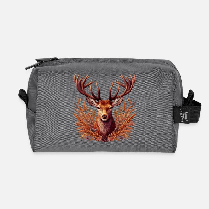 Hirsch - Recycelte Kulturtasche - Anthrazit