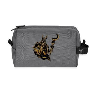Ancient Anubis of Egypt - Recycled Toiletry Zip Bag - anthracite - Front