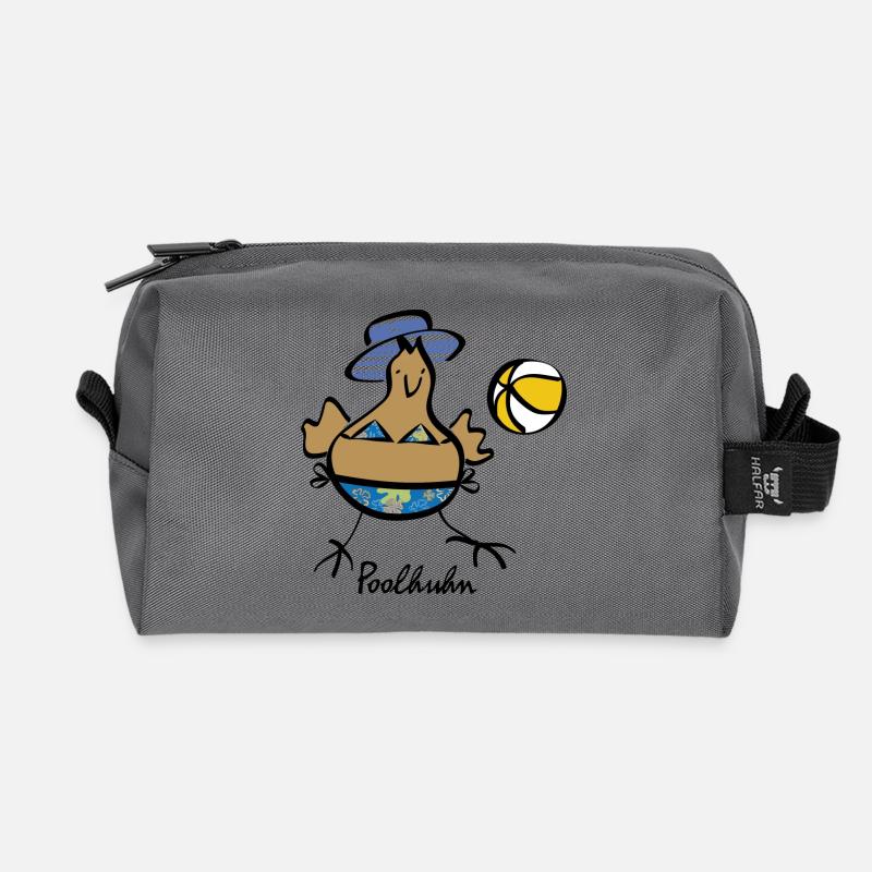 Rikel's Pool Chicken with Ball 25 - Recycled Toiletry Zip Bag - anthracite