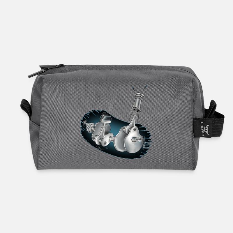 Kurbelwelle Illustrationen - Recycelte Kulturtasche - Anthrazit
