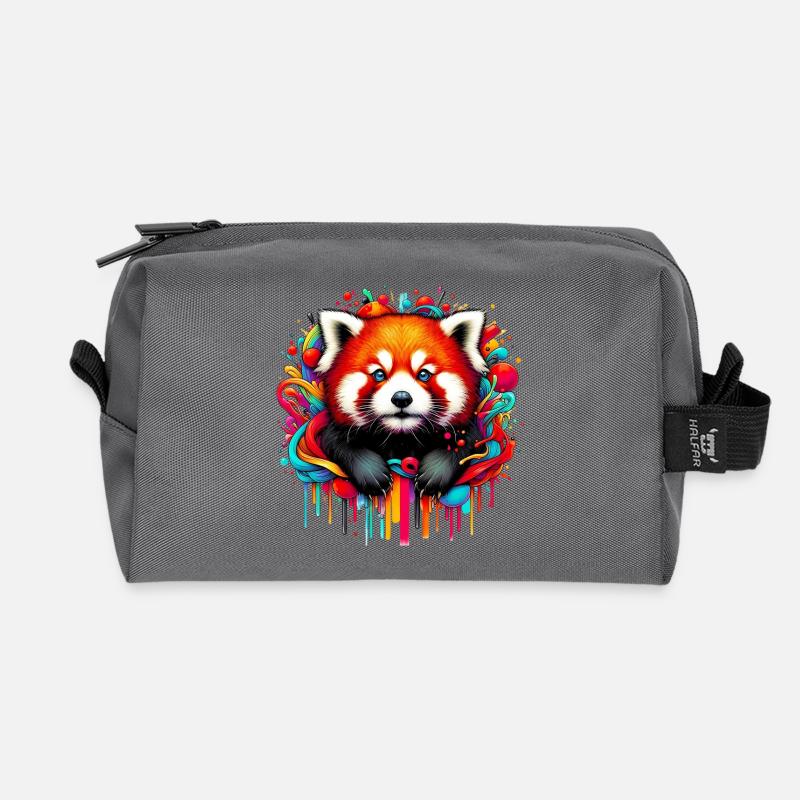 Kleiner Panda - Recycelte Kulturtasche - Anthrazit