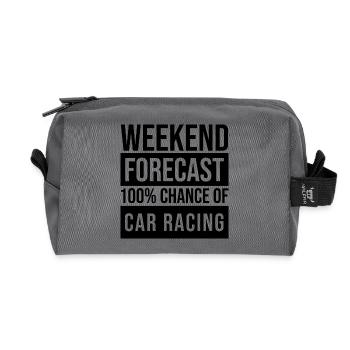 Car Race - Recycled Toiletry Zip Bag - anthracite - Front