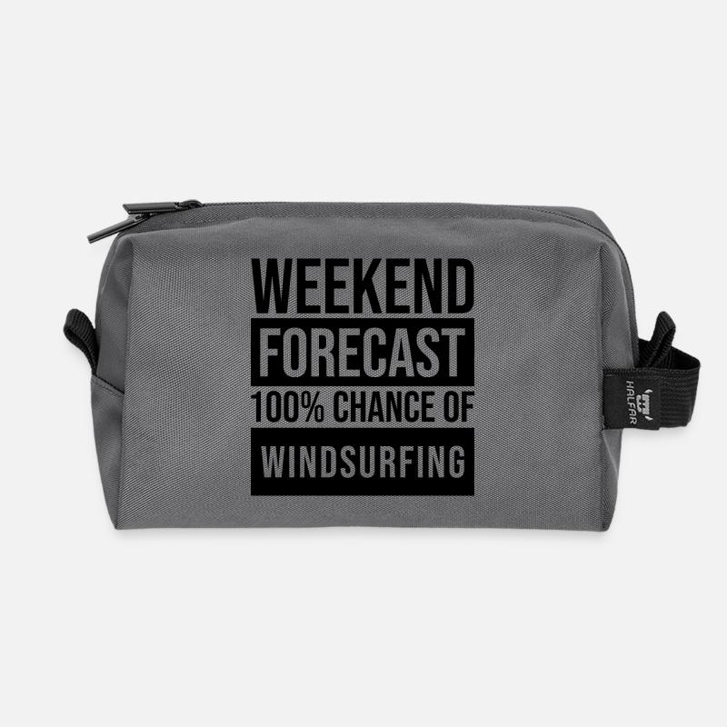 Windsurfer - Recycelte Kulturtasche - Anthrazit