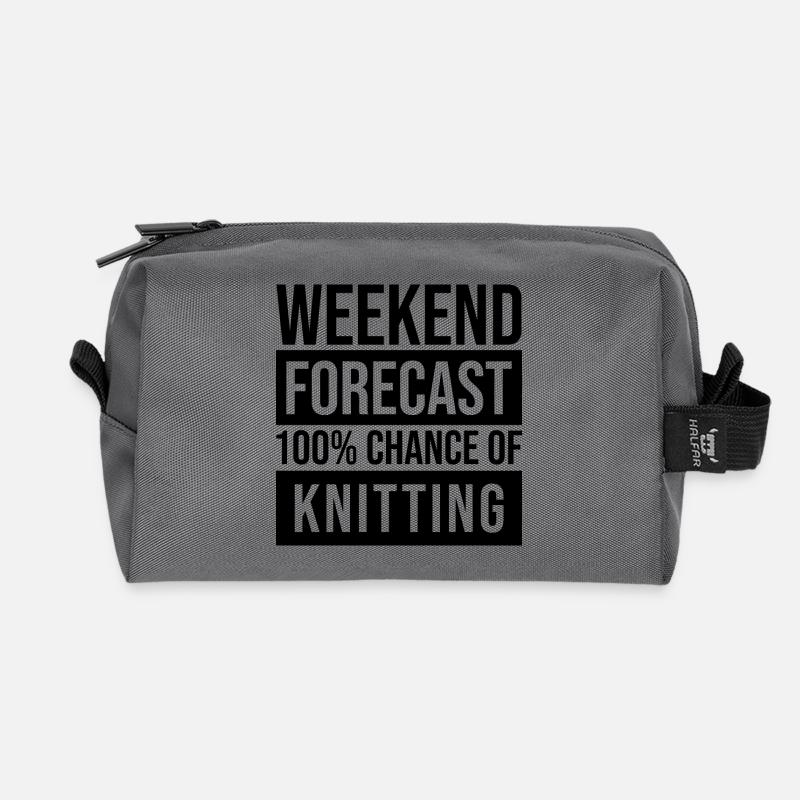 Stricken - Recycelte Kulturtasche - Anthrazit