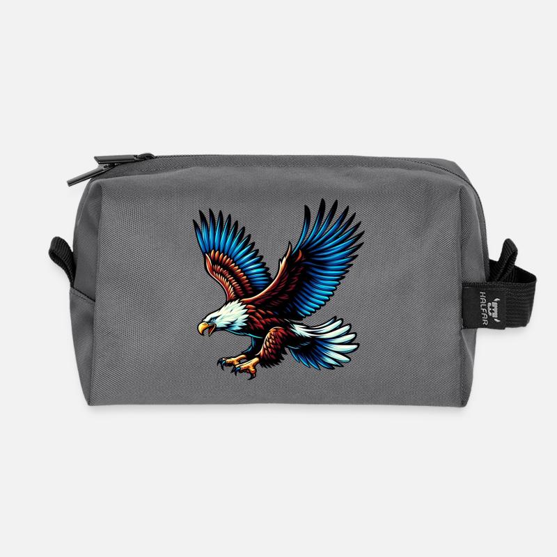 Adler - Recycelte Kulturtasche - Anthrazit