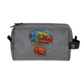 Kunstvolles Steampunk-Luftschiff - Recycelte Kulturtasche - Anthrazit - Vorne