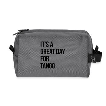tango - Trousse de toilette en tissu recyclé - anthracite - Devant