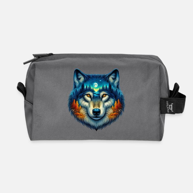 Wolf - Recycelte Kulturtasche - Anthrazit