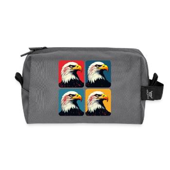Pygargue à tête blanche - Trousse de toilette en tissu recyclé - anthracite - Devant