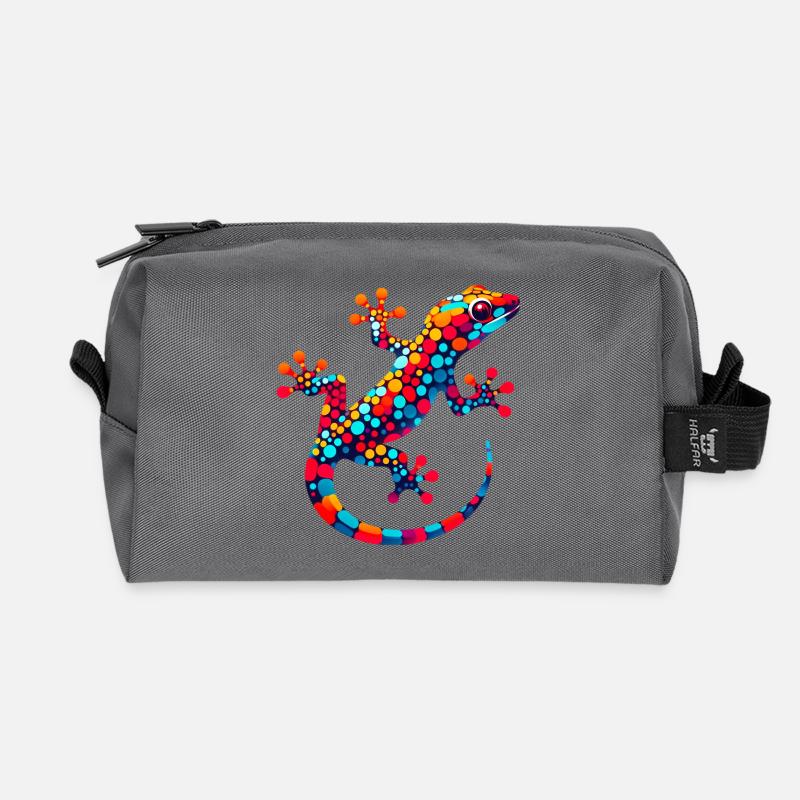 Gecko - Recycelte Kulturtasche - Anthrazit